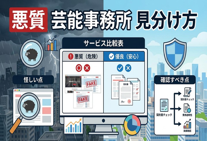 悪質な芸能事務所の見分け方｜手口・チェックリスト・対処法