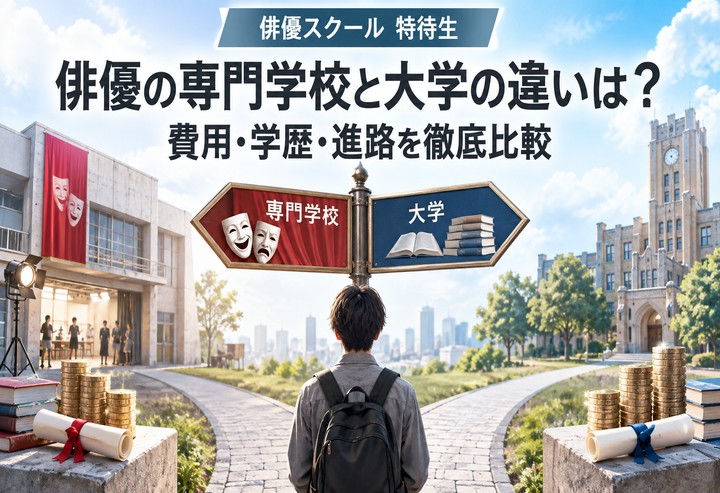 俳優の専門学校と大学の違いは？費用・学歴・進路を徹底比較【2026年】