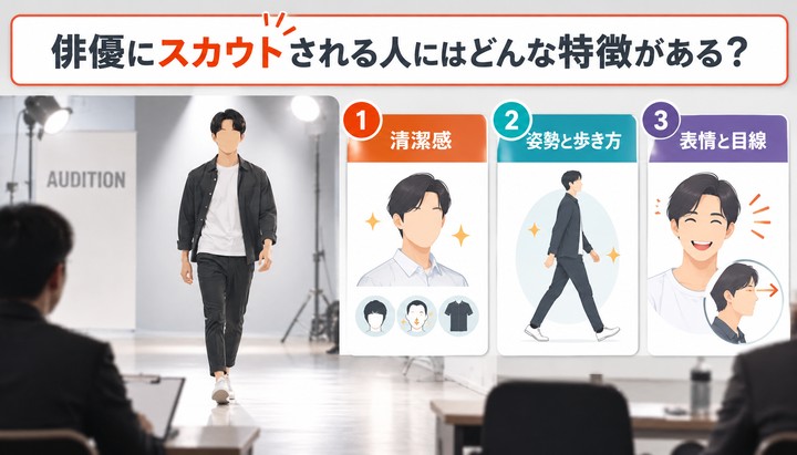 俳優にスカウトされる人にはどんな特徴がある？