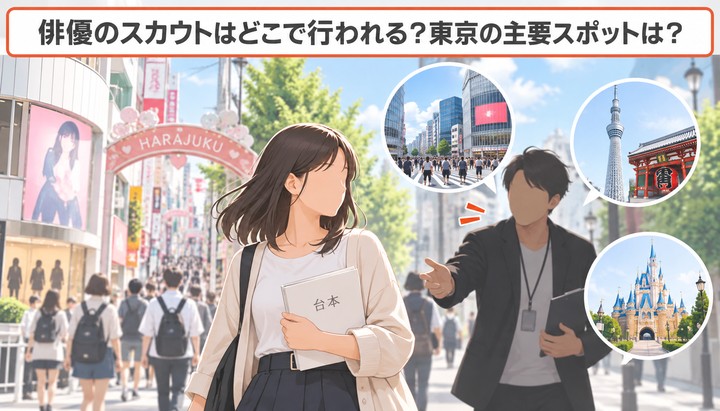 俳優のスカウトはどこで行われる？東京の主要スポットは？