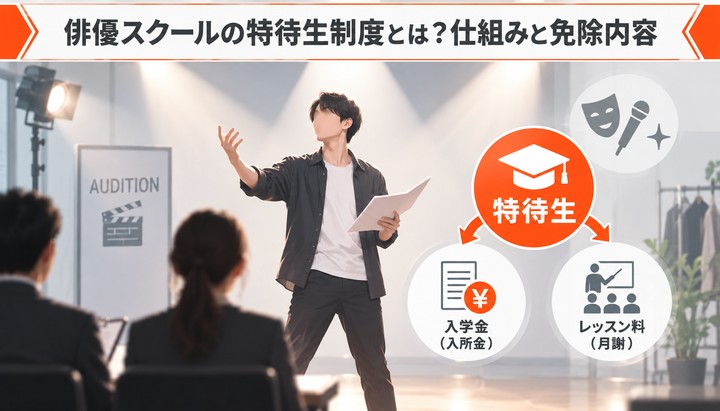 俳優スクールの特待生制度とは？仕組みと免除内容