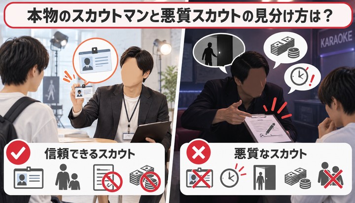 本物のスカウトマンと悪質スカウトの見分け方は？