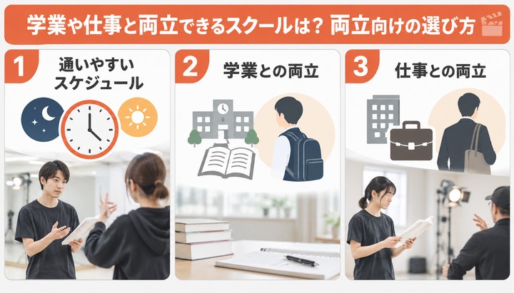 学業や仕事と両立できるスクールは？両立向けの選び方