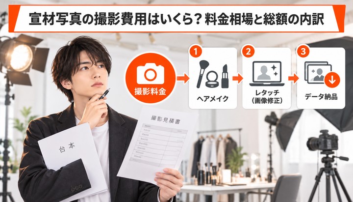 宣材写真の撮影費用はいくら？料金相場と総額の内訳