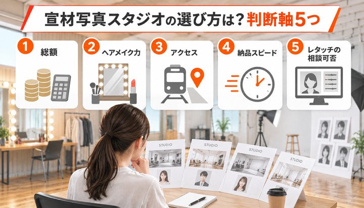 宣材写真スタジオの選び方は？判断軸5つ