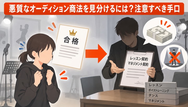 悪質なオーディション商法を見分けるには？注意すべき手口