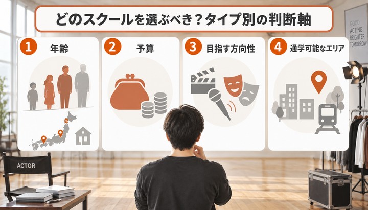 どのスクールを選ぶべき？タイプ別の判断軸