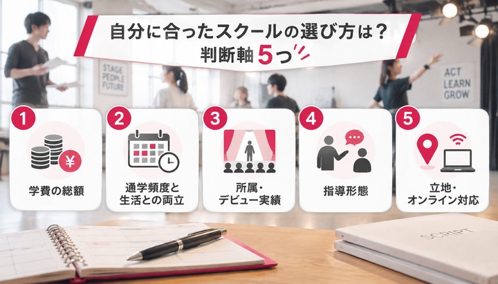 自分に合ったスクールの選び方は？判断軸5つ