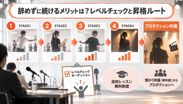辞めずに続けるメリットは？レベルチェックと昇格ルート